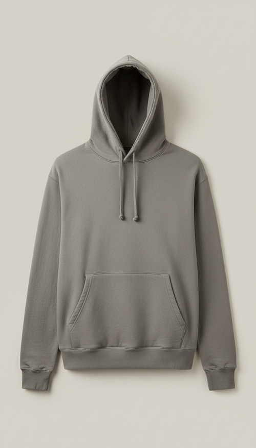 Neutral Gray Heavyweight Pullover Hoodie