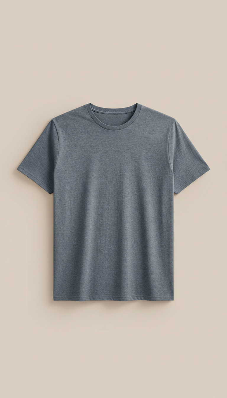 Slate Gray Cotton T-Shirt